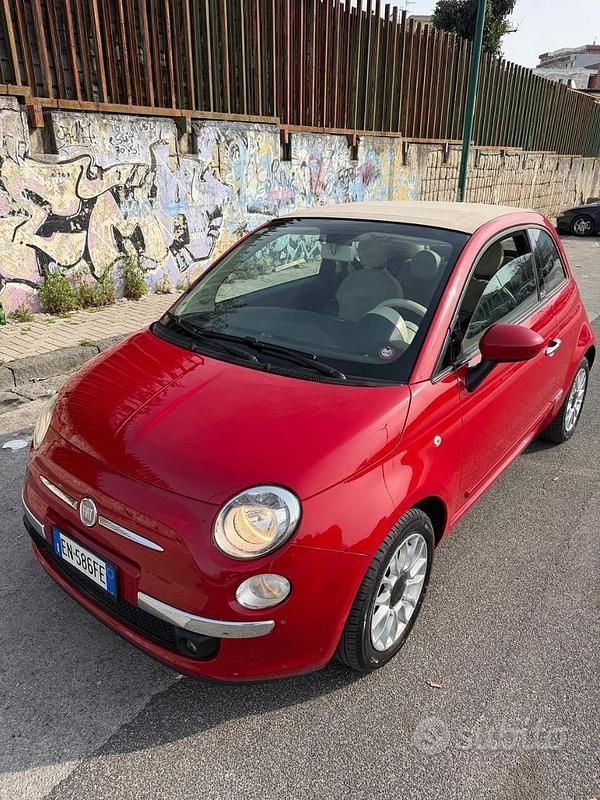 Usata Fiat 500C 2011 Rosso Cabrio
