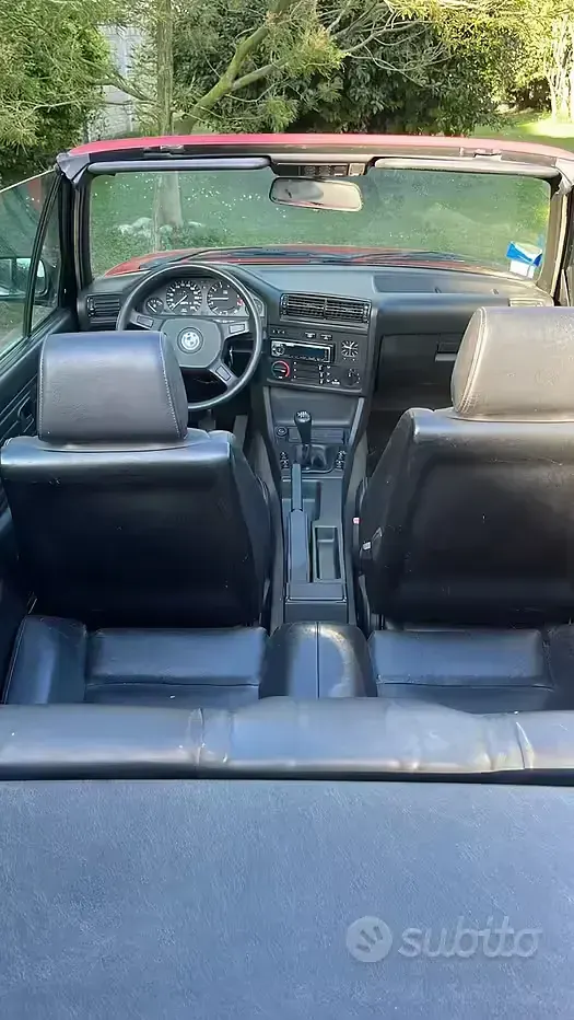 Usata BMW 320 Cabriolet 129 CV (94 kW) 1989 Rosso Cabrio