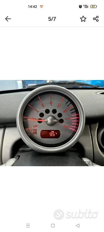 Usata Mini One Cabriolet 90 CV (66 kW) 2005 Rosso Cabrio