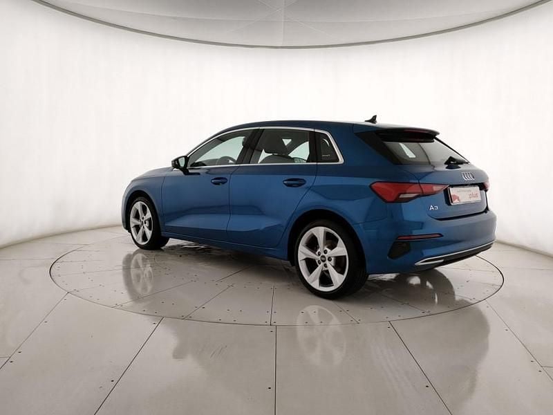 Usata Audi A3 Sportback e-tron Advanced 150 CV (110 kW) 2022 Azzurro Utilitaria