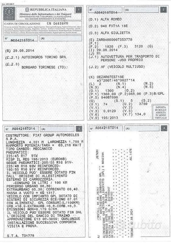 Usata Alfa Romeo Giulietta 120 CV (88 kW) 2014 Nero Utilitaria