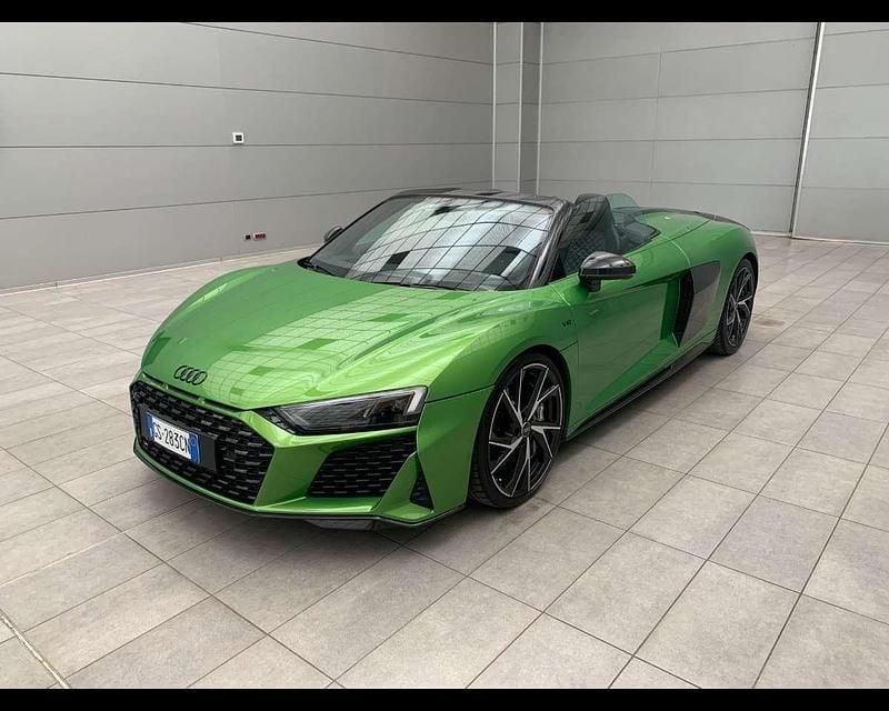 Usata Audi R8 Spyder Performance 620 CV (456 kW) 2021 Verde java metallizzato Cabrio