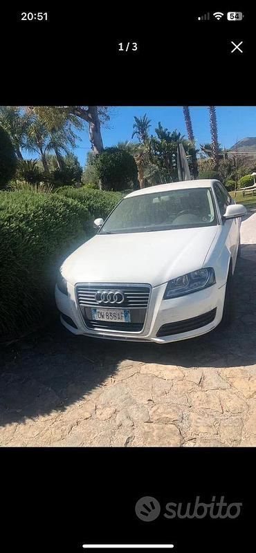 Usata Audi A3 105 CV (77 kW) 2009 Bianco Berlina