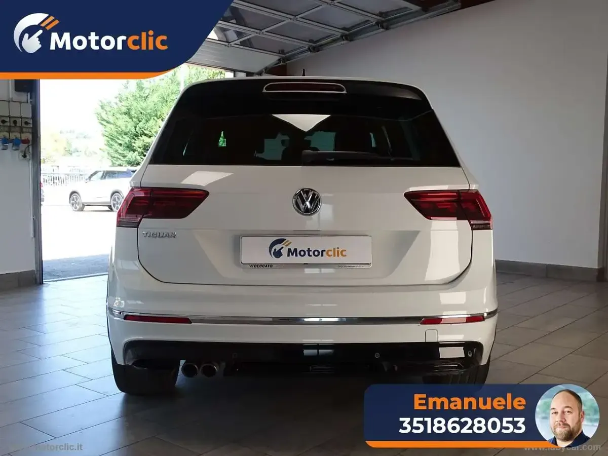 Usata VW Tiguan R-line 150 CV (110 kW) 2019 Bianco SUV