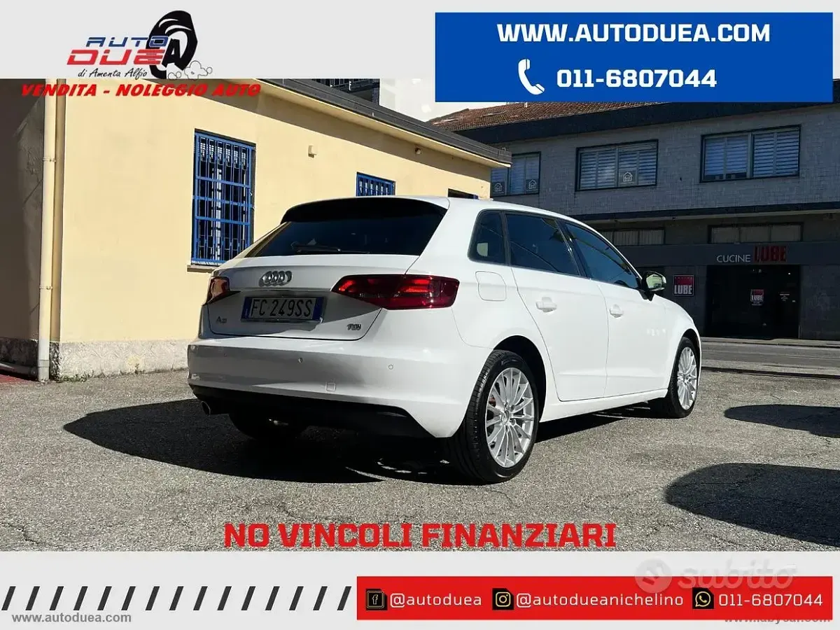 Usata Audi A3 Ambiente 110 CV (80 kW) 2016 Bianco Berlina