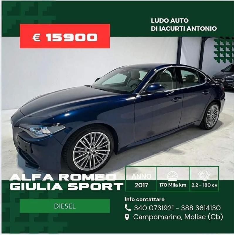Usata Alfa Romeo Giulia Business 180 CV (132 kW) 2017 Blu Berlina