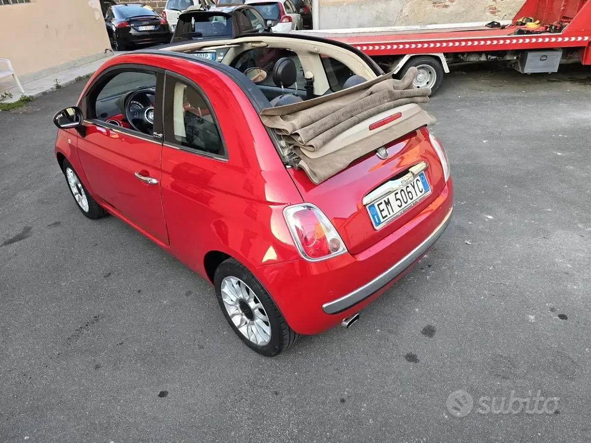 Usata Fiat 500C Rock 95 CV (69 kW) 2012 Rosso Cabrio