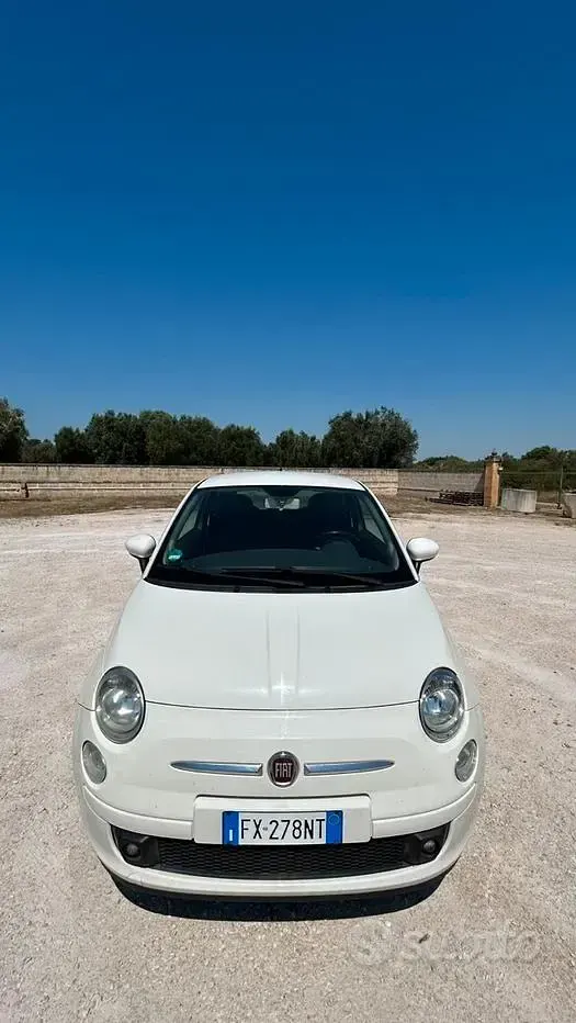 Usata Fiat 500 75 CV (55 kW) 2009 Bianco Cabrio