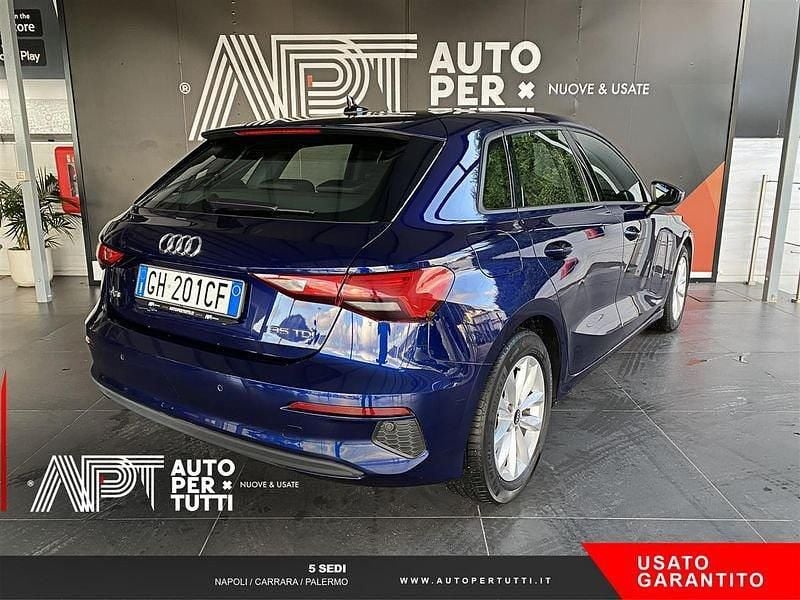Usata Audi A3 Sportback Advanced 150 CV (110 kW) 2022 Blu Utilitaria