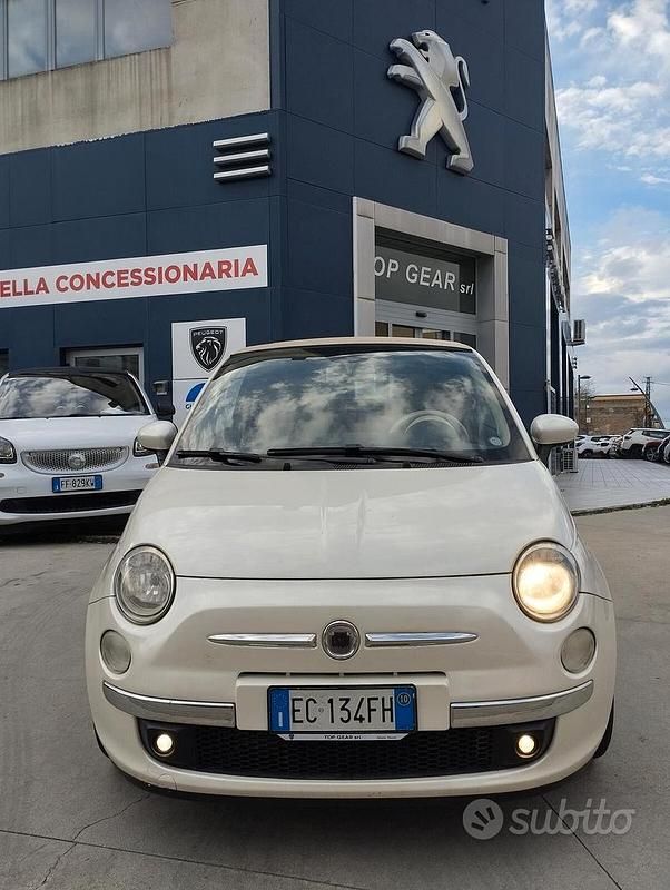 Begagnad Fiat 500C Lounge 95 HK (69 kW) 2010 Vit Cab