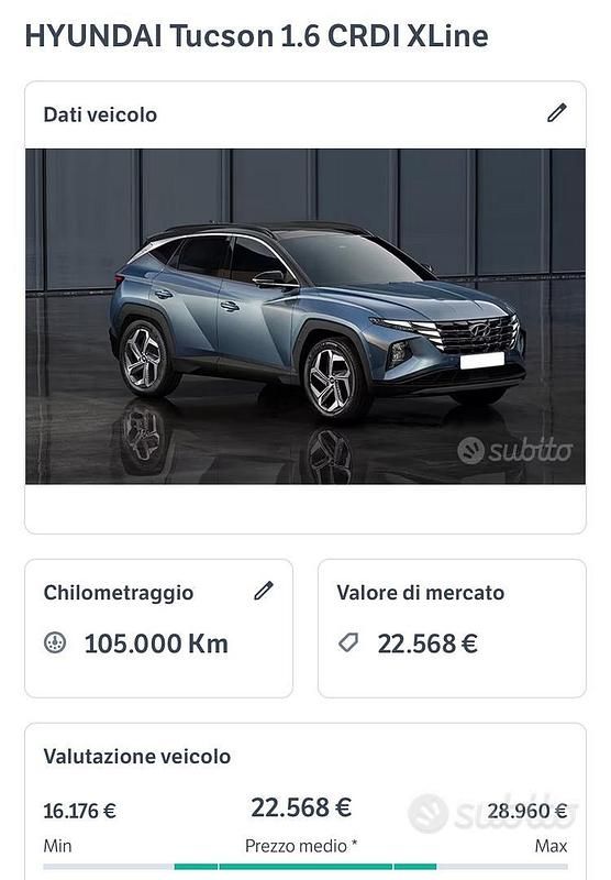 Usata Hyundai Tucson 116 CV (85 kW) 2021 Blu SUV