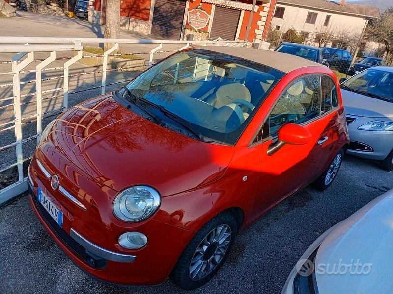 Usata Fiat 500C Lounge 69 CV (50 kW) 2014 Rosso Cabrio
