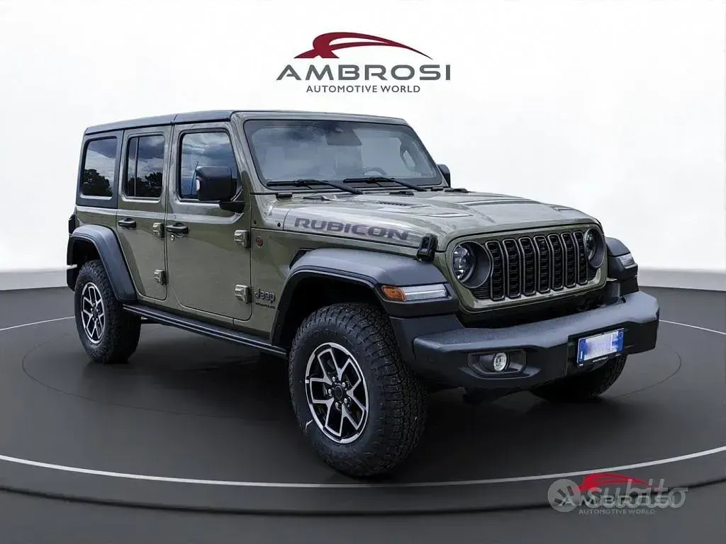 Nuova Jeep Wrangler Rubicon 273 CV (200 kW) 2026 Verde SUV