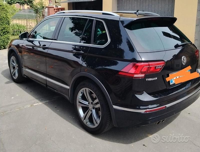 Usata VW Tiguan R-line 150 CV (110 kW) 2019 Nero SUV