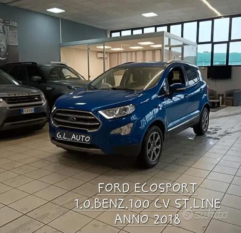 Usata Ford Ecosport ST-Line 100 CV (73 kW) 2018 Blu SUV
