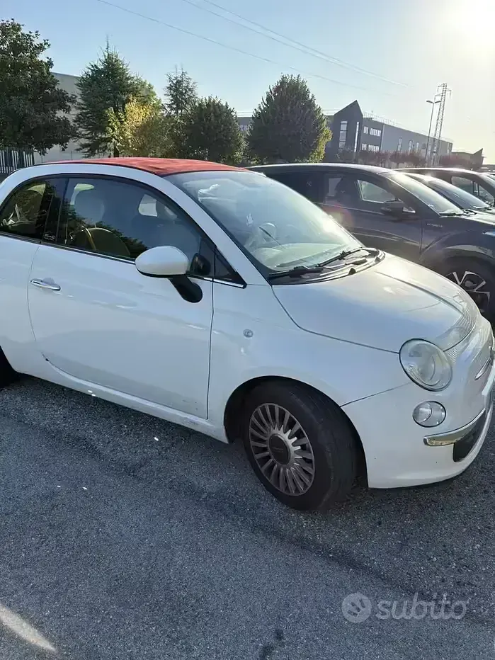 Usata Fiat 500C Lounge 69 CV (50 kW) 2013 Bianco Cabrio