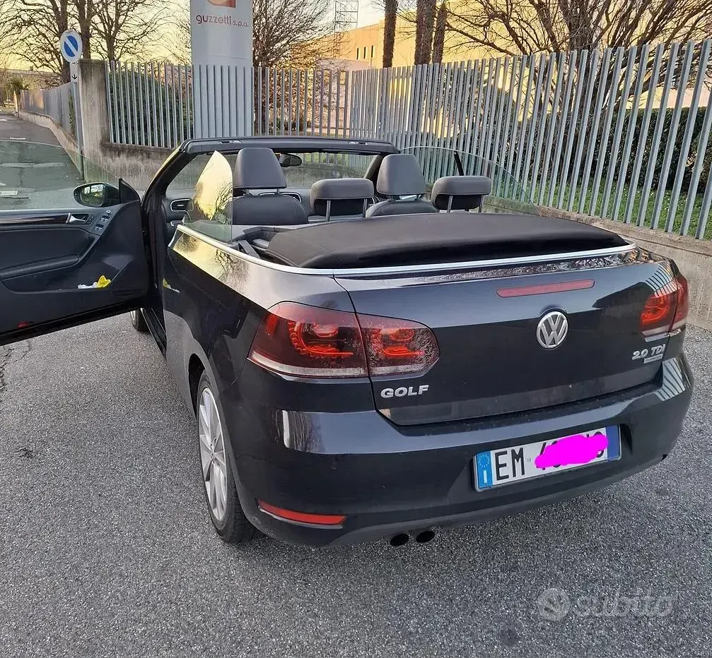 Usata VW Golf Cabriolet 140 CV (102 kW) 2012 Nero Cabrio