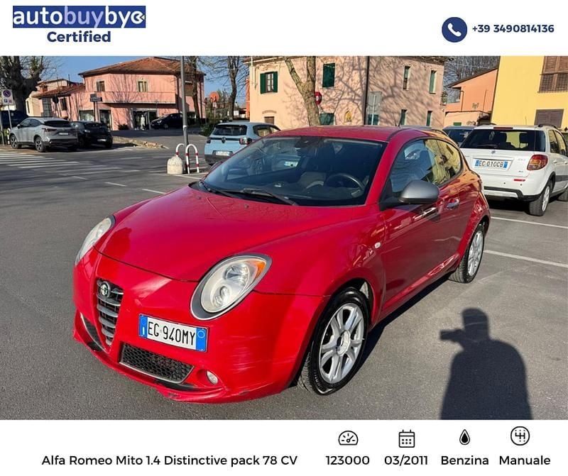 Usata Alfa Romeo MiTo Distinctive 79 CV (58 kW) 2011 Rosso Utilitaria