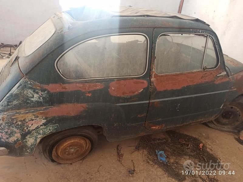 Usata Fiat 600 1960 Verde Cabrio