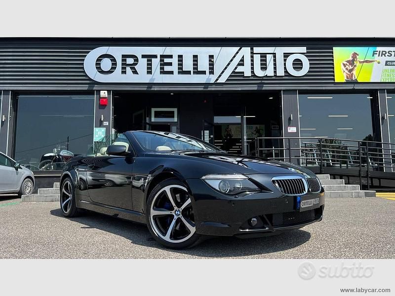 Usata BMW 650 Cabriolet Efficient Dynamics 367 CV (269 kW) 2006 Nero Cabrio