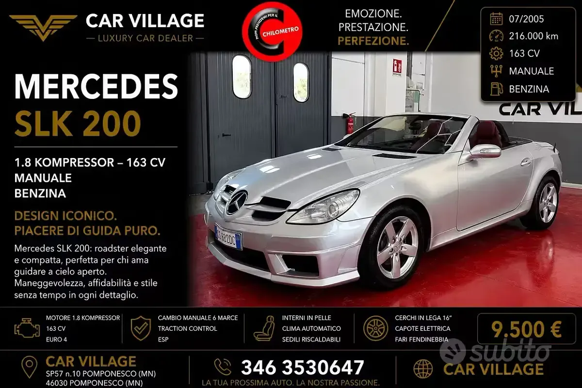 Usata Mercedes SLK200 163 CV (119 kW) 2005 Cabrio