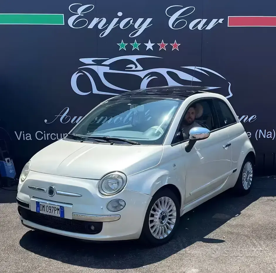 Usata Fiat 500 75 CV (55 kW) 2009 Bianco Cabrio