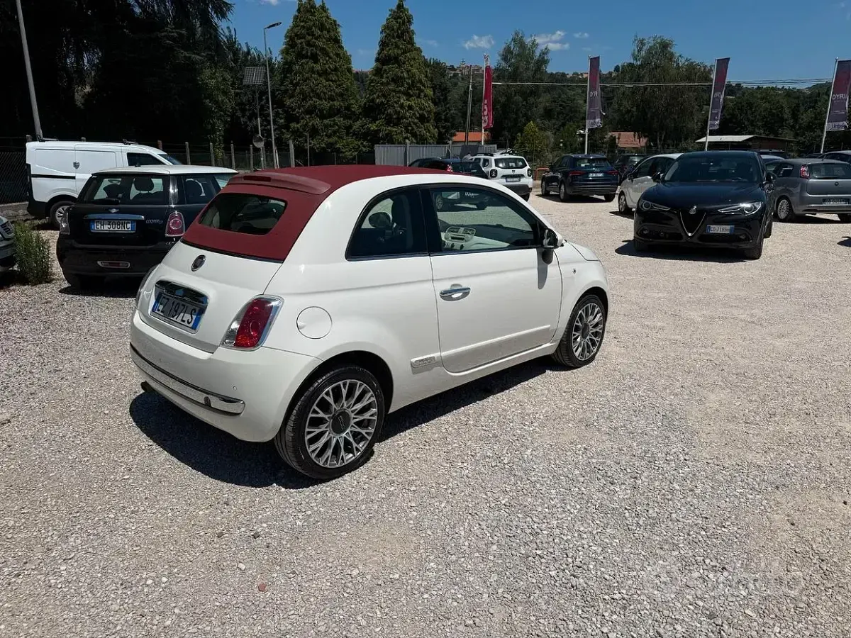 Usata Fiat 500C Lounge 85 CV (62 kW) 2015 Bianco Cabrio