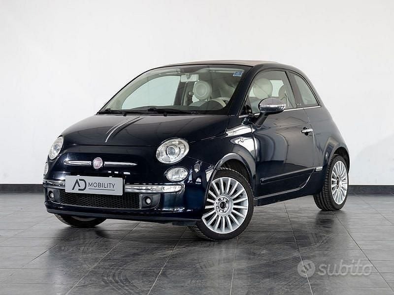 Usata Fiat 500C Lounge 75 CV (55 kW) 2010 Blu Cabrio