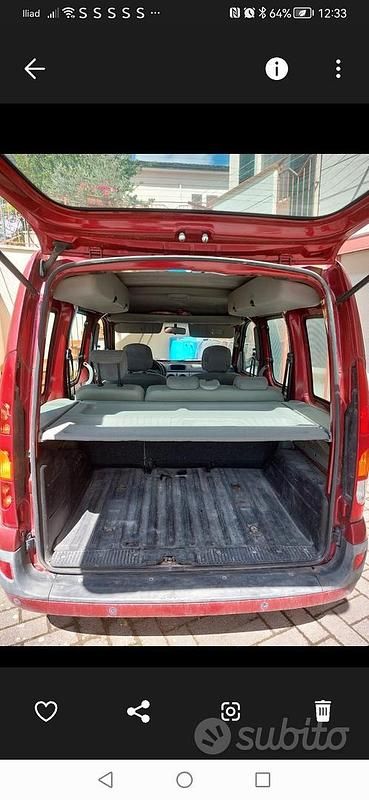 Usata Renault Kangoo 75 CV (55 kW) 2005 Rosso Monovolume