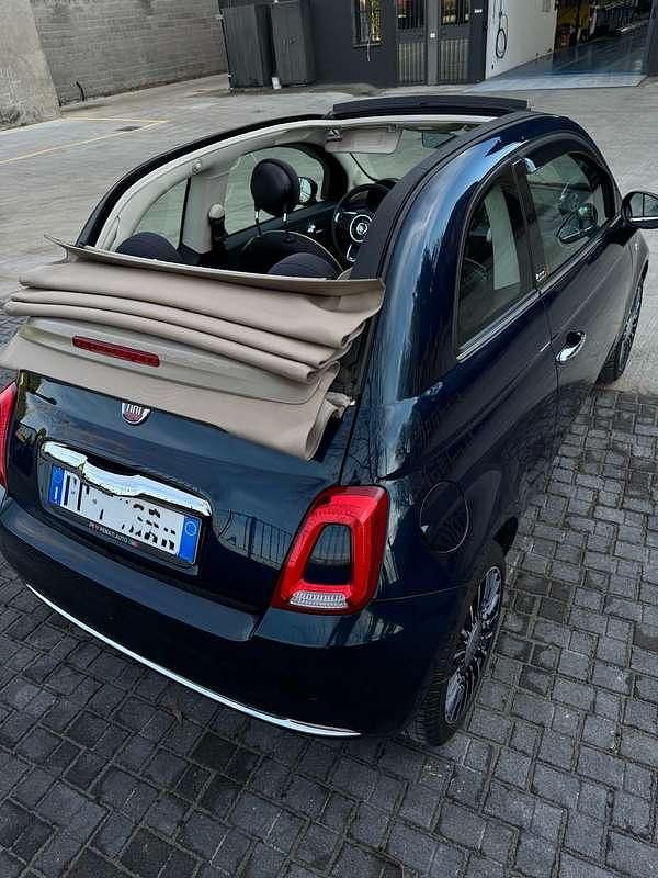 Usata Fiat 500C Lounge 69 CV (50 kW) 2018 Blu/azzurro Cabrio