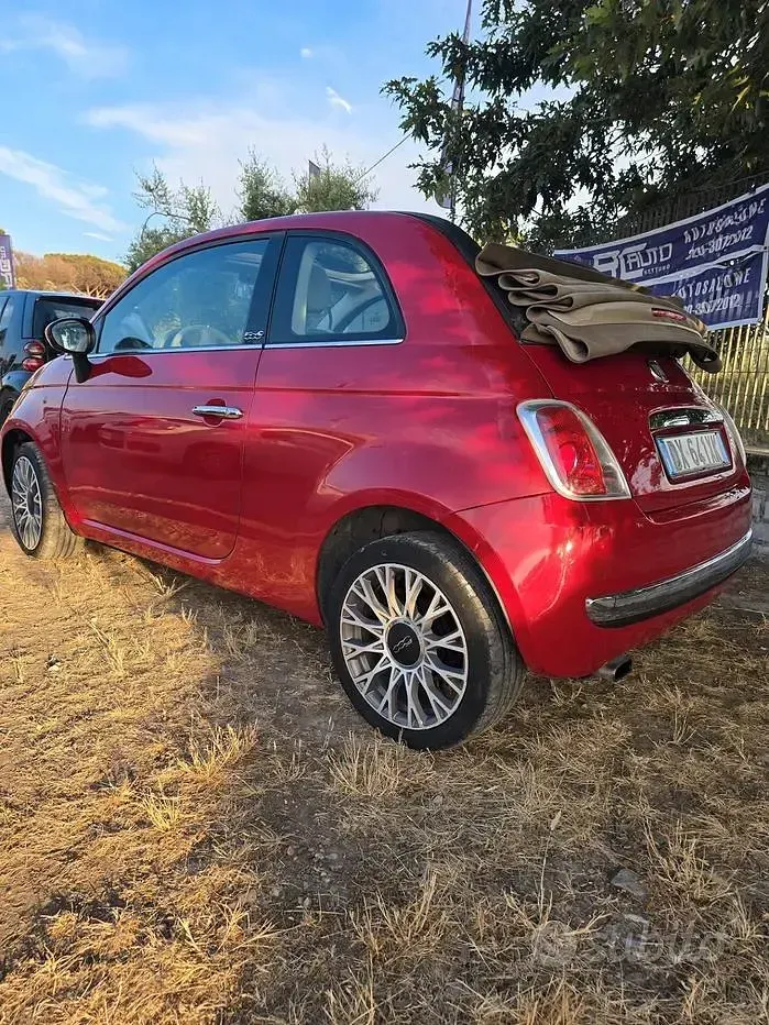 Usata Fiat 500C Lounge 69 CV (50 kW) 2009 Rosso Cabrio