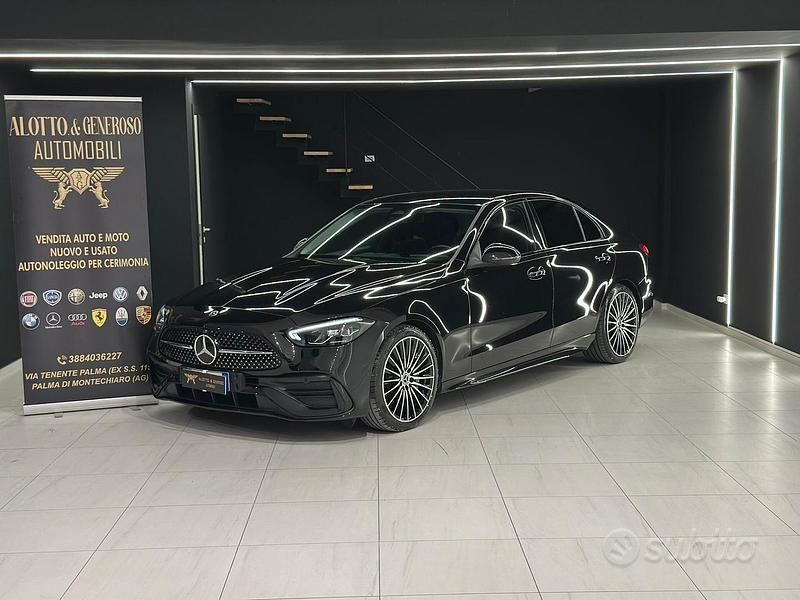 Usata Mercedes C220 AMG line 200 CV (147 kW) 2022 Nero Berlina