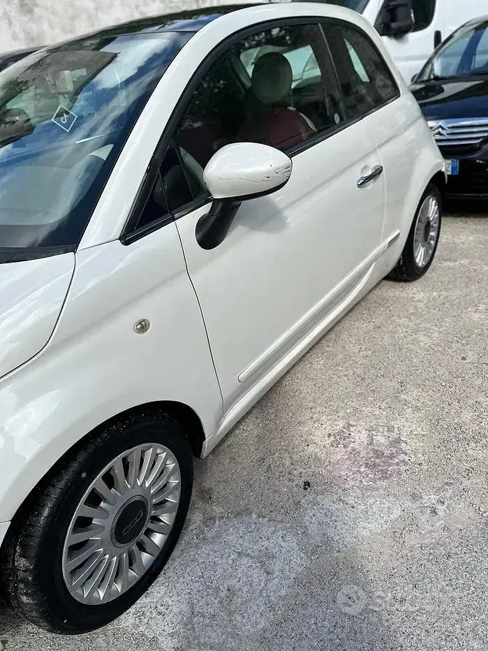 Usata Fiat 500 75 CV (55 kW) 2009 Bianco Cabrio