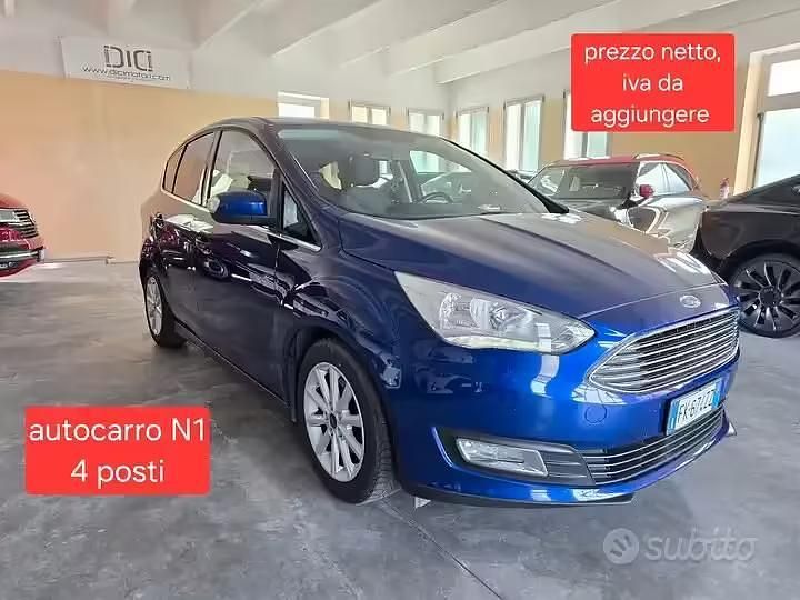 Begagnad Ford C-MAX Titanium 95 HK (69 kW) 2017 Blå Minibuss