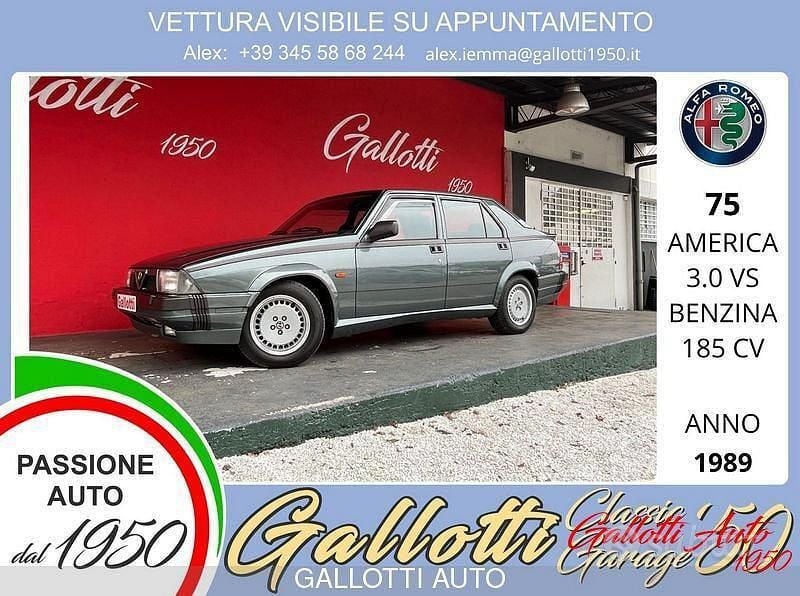 Usata Alfa Romeo 75 185 CV (136 kW) 1989 Grigio Berlina
