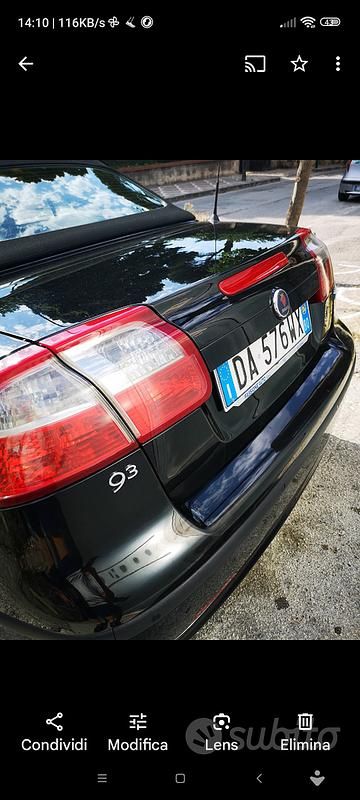 Usata Saab 9-3 Cabriolet 150 CV (110 kW) 2006 Nero Cabrio