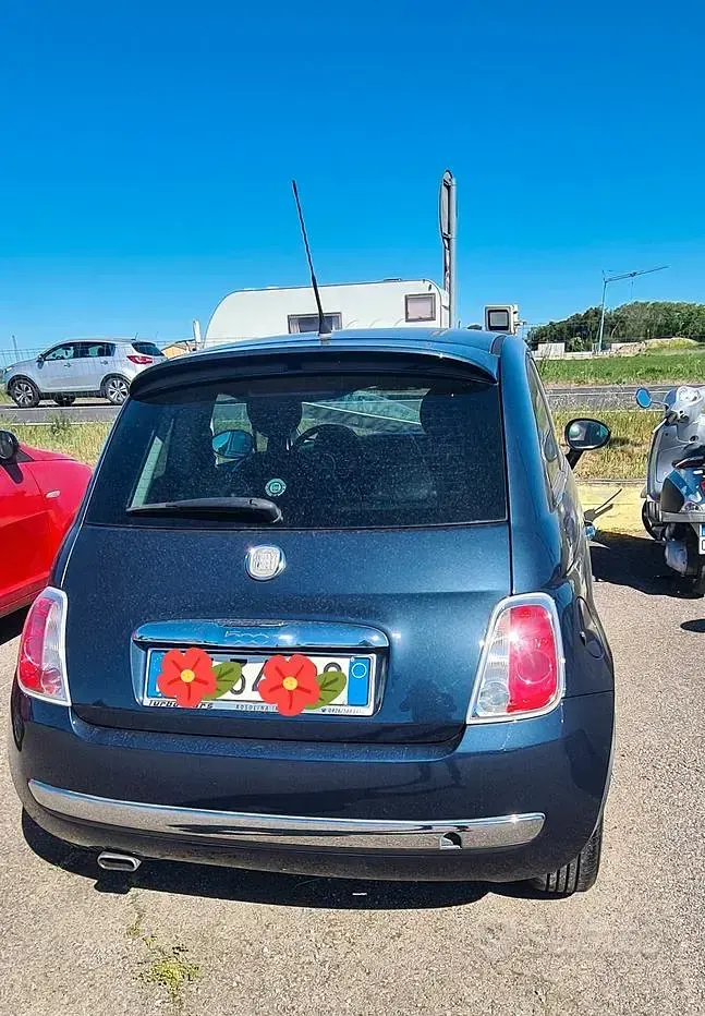 Usata Fiat 500 Lounge 69 CV (50 kW) 2009 Blu Cabrio