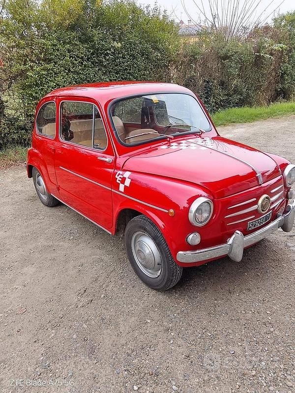 Usata Fiat 600 1960 Rosso Berlina