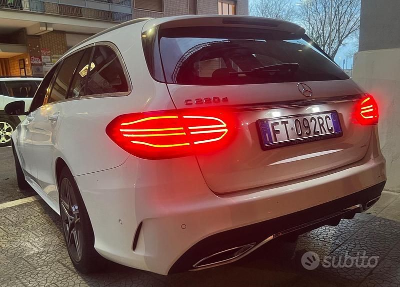 Usata Mercedes C220 Premium 194 CV (142 kW) 2019 Bianco Station wagon