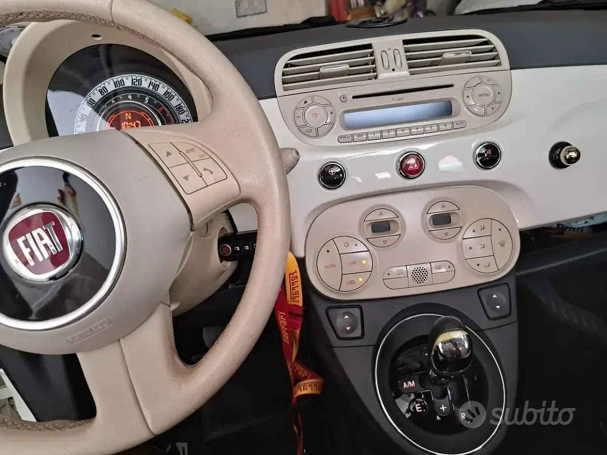 Usata Fiat 500C 69 CV (50 kW) 2012 Bianco Cabrio
