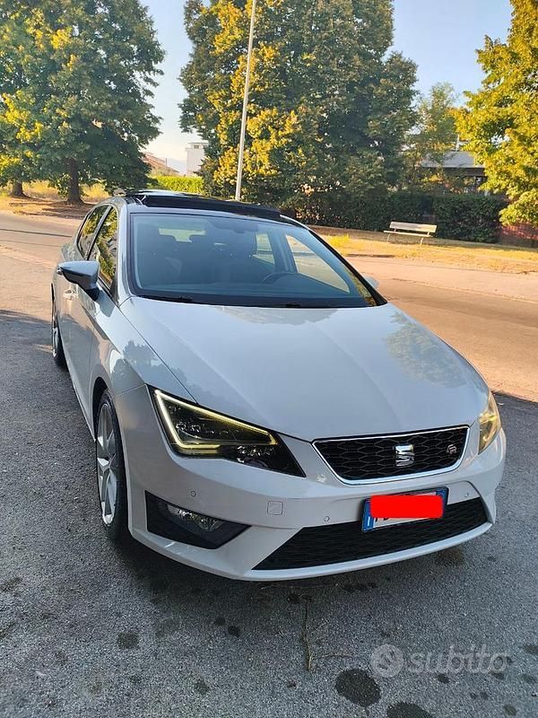 Usata Seat Leon FR 184 CV (135 kW) 2015 Bianco Berlina