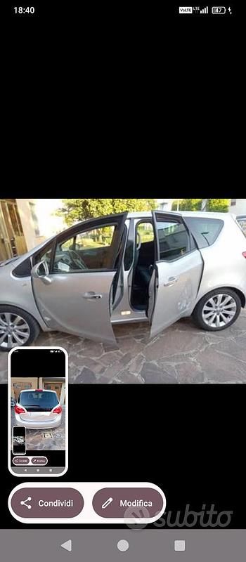Usata Opel Meriva 101 CV (74 kW) 2011 Grigio Monovolume