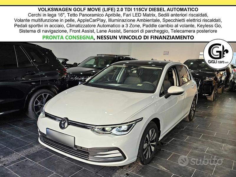 Pure white Usata 2023 VW Golf VIII Move Tre volumi | 26.900 € (Cara) - Immagine 1/4