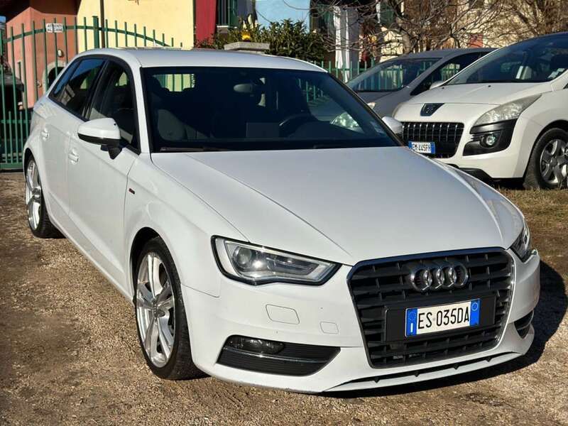 Usata Audi A3 S-Line 150 CV (110 kW) 2013 Bianco Berlina