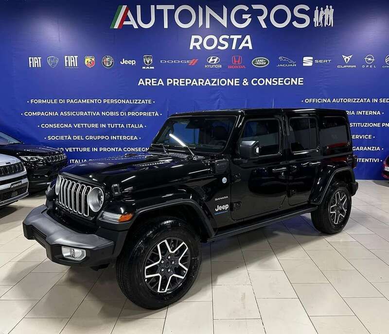 Nero Nuova 2025 Jeep Wrangler Sahara SUV | 74.490 € (Buon prezzo) - Immagine 1/4