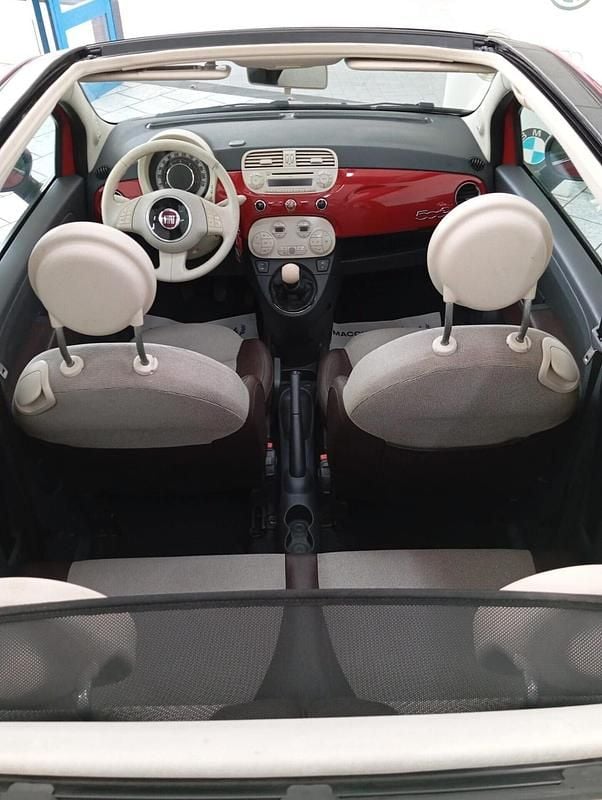 Usata Fiat 500C Lounge 95 CV (69 kW) 2011 Rosso Cabrio