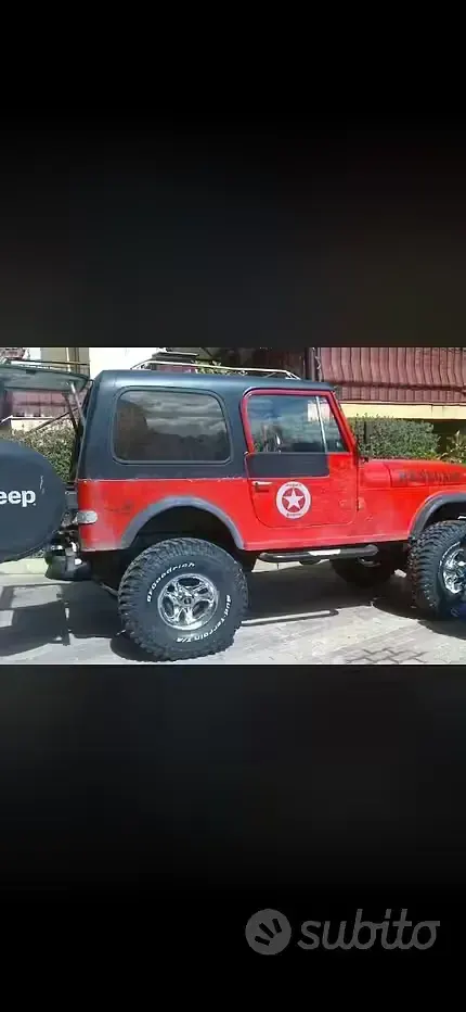 Usata Jeep CJ 1982 Rosso Cabrio