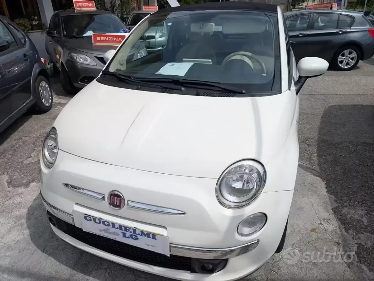 Usata Fiat 500C Lounge 69 CV (50 kW) 2015 Bianco Cabrio