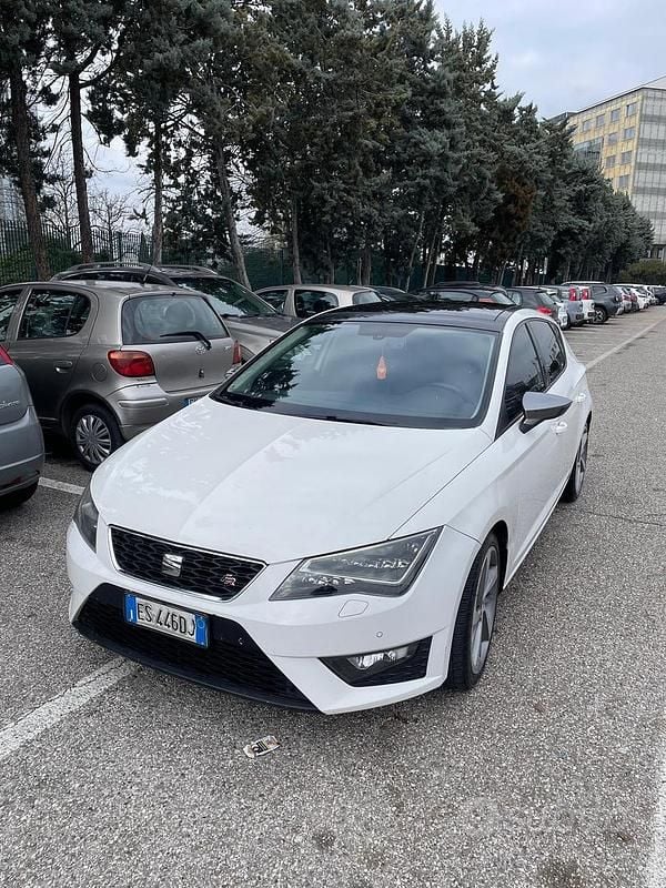 Usata Seat Leon FR 150 CV (110 kW) 2013 Bianco Berlina