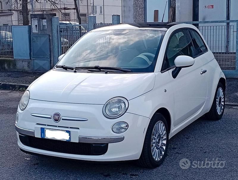 Usata Fiat 500 Lounge 69 CV (50 kW) 2009 Bianco Cabrio